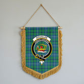 Douglas Ancient Tartan Crest Wall Hanging Banner - Wood Pole